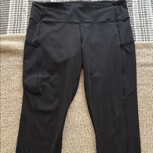 Lululemon Fast and Free 23” with pockets - black - size 14